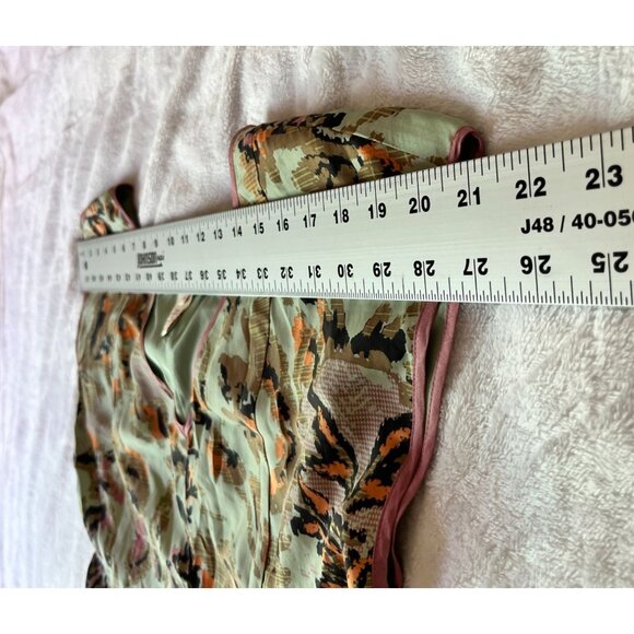 Sundance Womens 100% Silk Floral A-Line Dress Size 6 Multicolor Cap Sleeve Lined - Picture 5 of 14